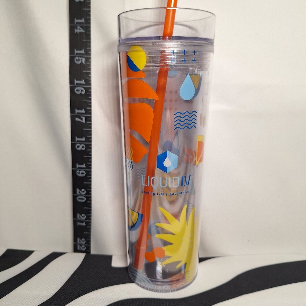 NWOT Liquid IV Tumbler with Straw w/out box